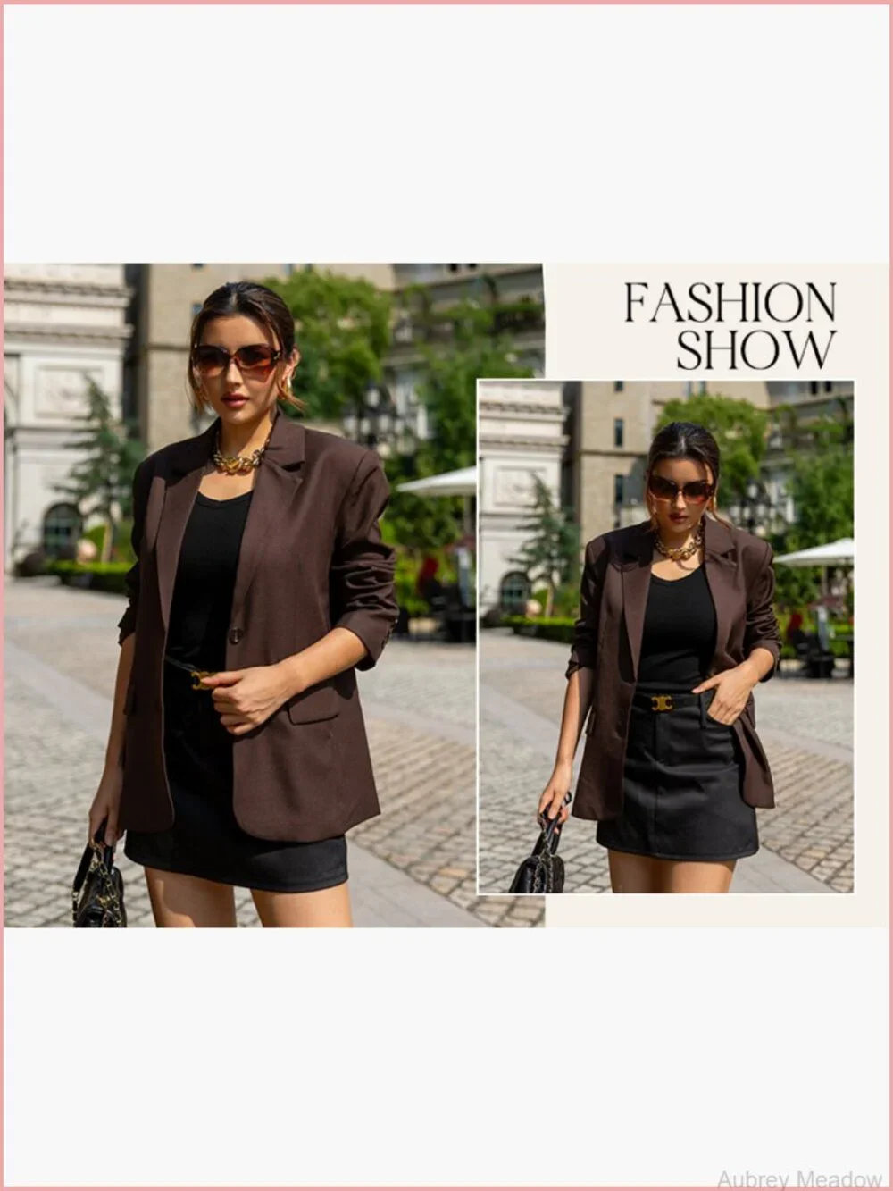 Women's Blazer Business Casual Short Suit Jacket Long Sleeve Lapel Pockets